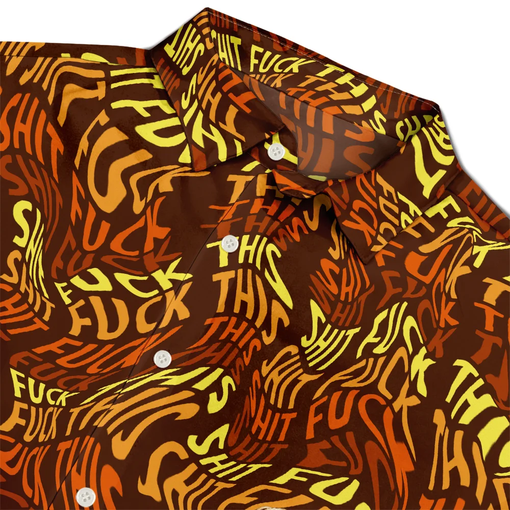 Retirement Funny Swearing Words - Personalized Hawaiian Shirt - Image 4
