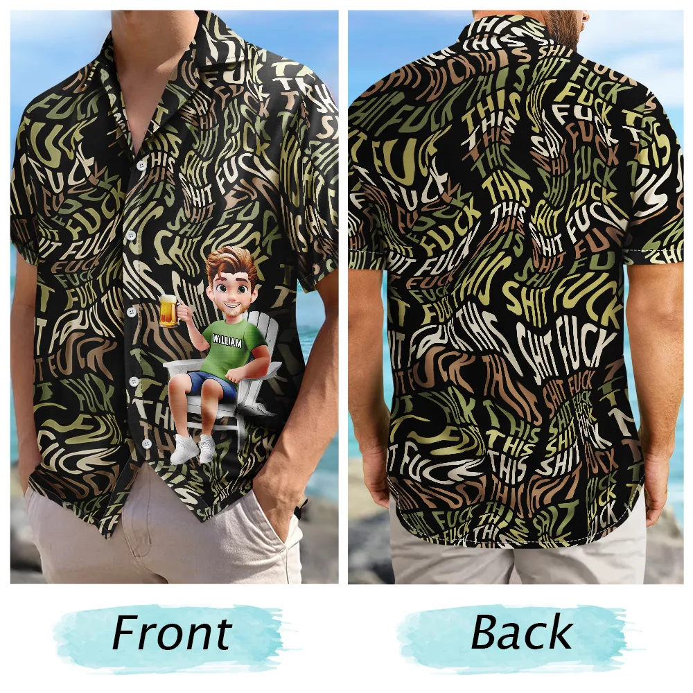 Retirement Funny Swearing Words - Personalized Hawaiian Shirt - Image 5