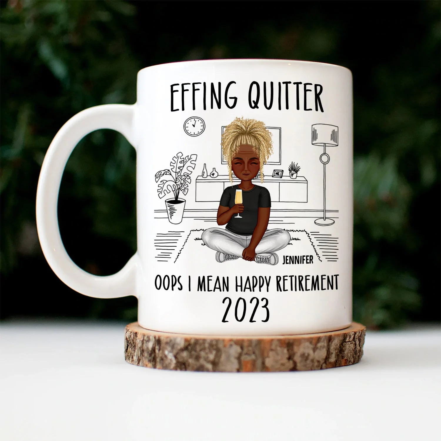 Retirement Quitter Happy Retirement - Gift For Retiree - Personalized Mug - Image 3