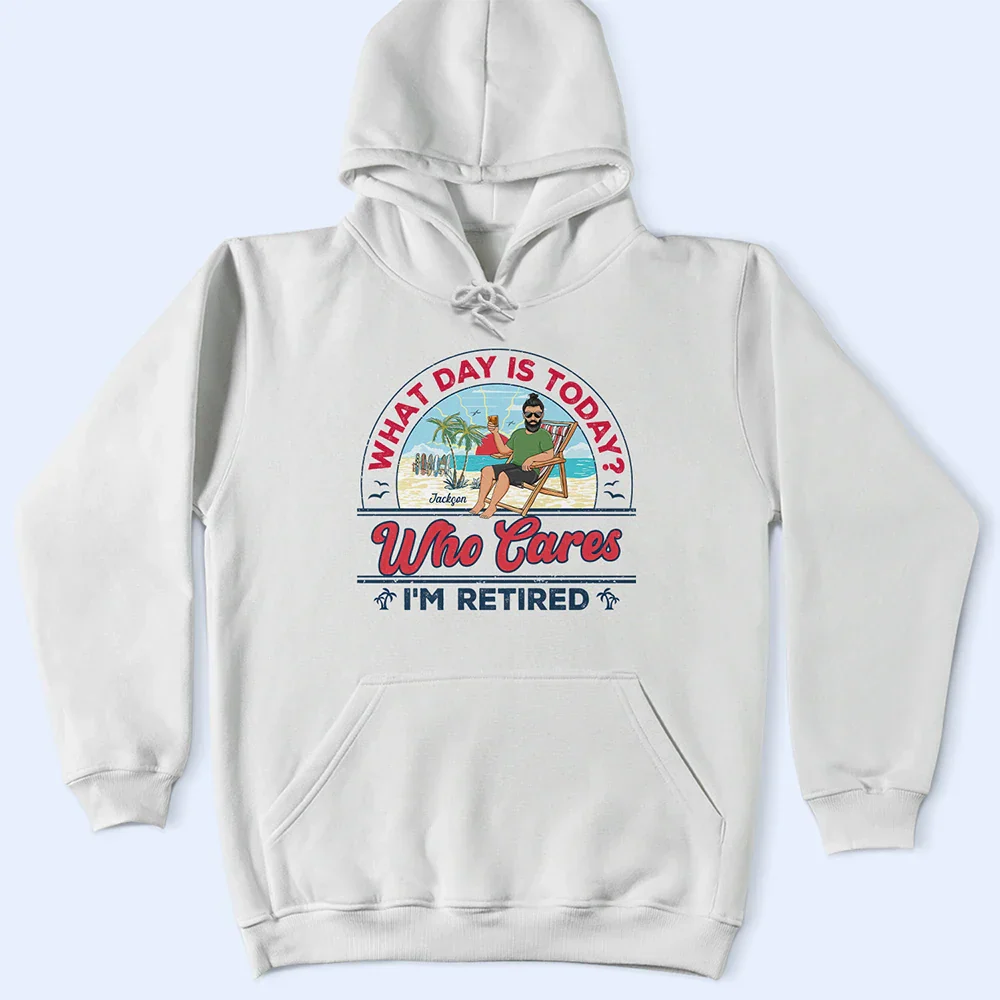 Retro Beach The Legend Has Retired - Personalized T Shirt - Image 4