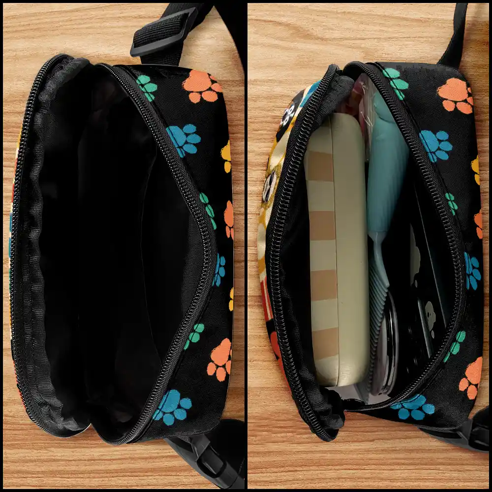 Retro Dog Dad - Personalized Crossbody Belt Bag - Image 4