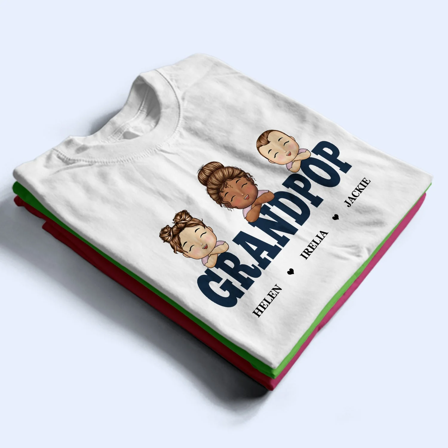 Retro Papa, Grandpa, Dad, Daddy - Birthday, Loving Gift For Father, Grandfather, Mother, Parents - Personalized Custom T Shirt - Image 3