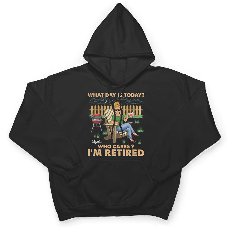 Retro What Day Is Today Who Cares - Retirement Gift - Personalized Custom T Shirt - Image 4