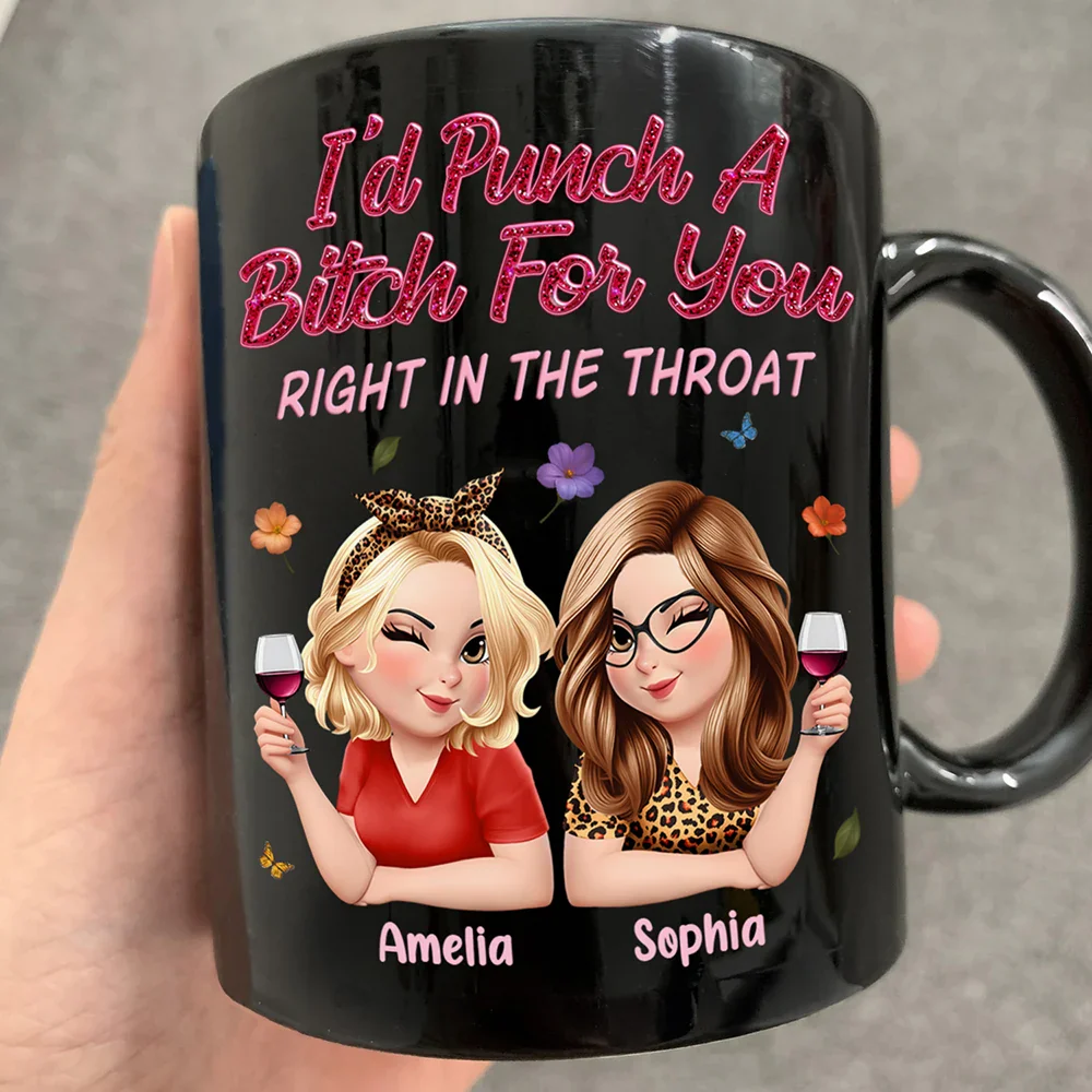Right In The Throat 3D Bestie - Personalized Mug