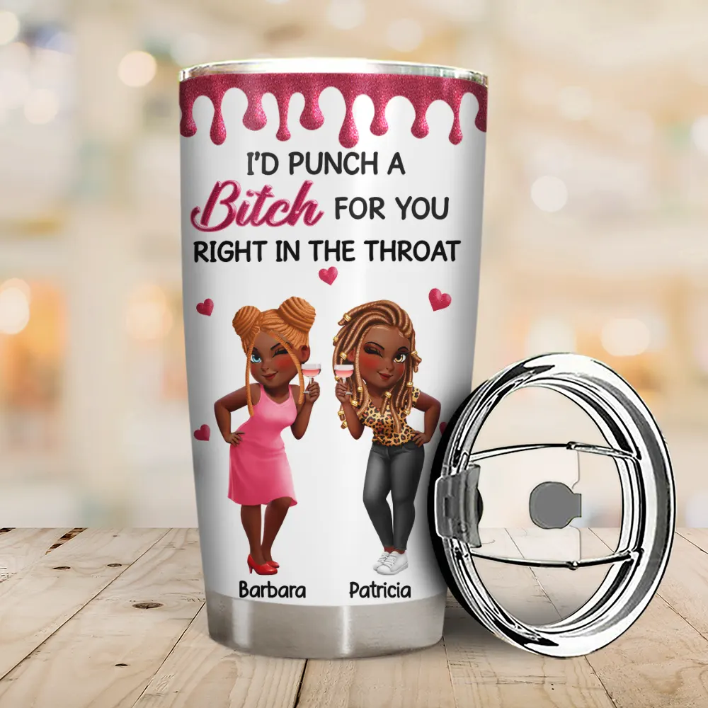 Right In The Throat 3D Bestie - Personalized Tumbler - Image 2