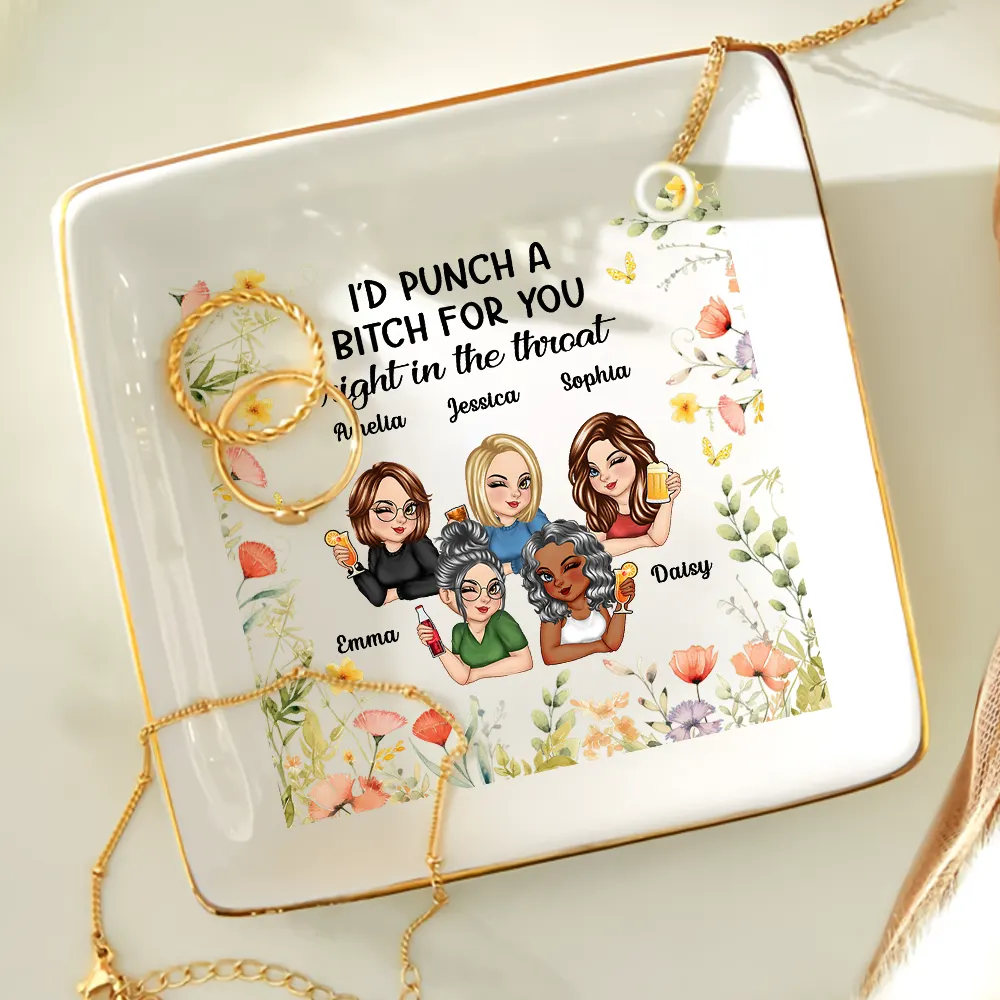 Right In The Throat Besties - Personalized Ring Dish - Image 4
