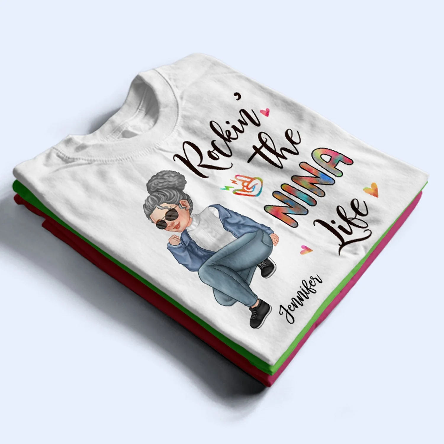 Rockin' The Nana Life - Gift For Grandma, Mom - Personalized T Shirt - Image 2