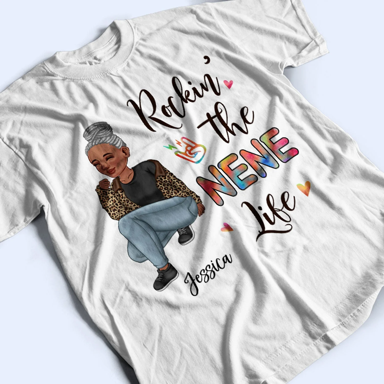 Rockin' The Nana Life - Gift For Grandma, Mom - Personalized T Shirt - Image 3