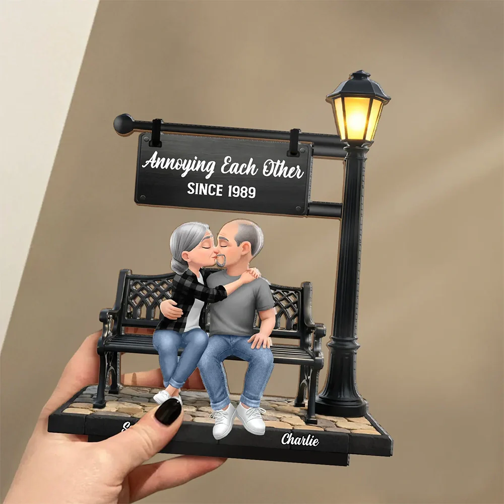 Romantic Flannel Couple You & Me We Got This - Personalized Custom Shaped 2-Layered Acrylic Wooden Plaque - Image 3