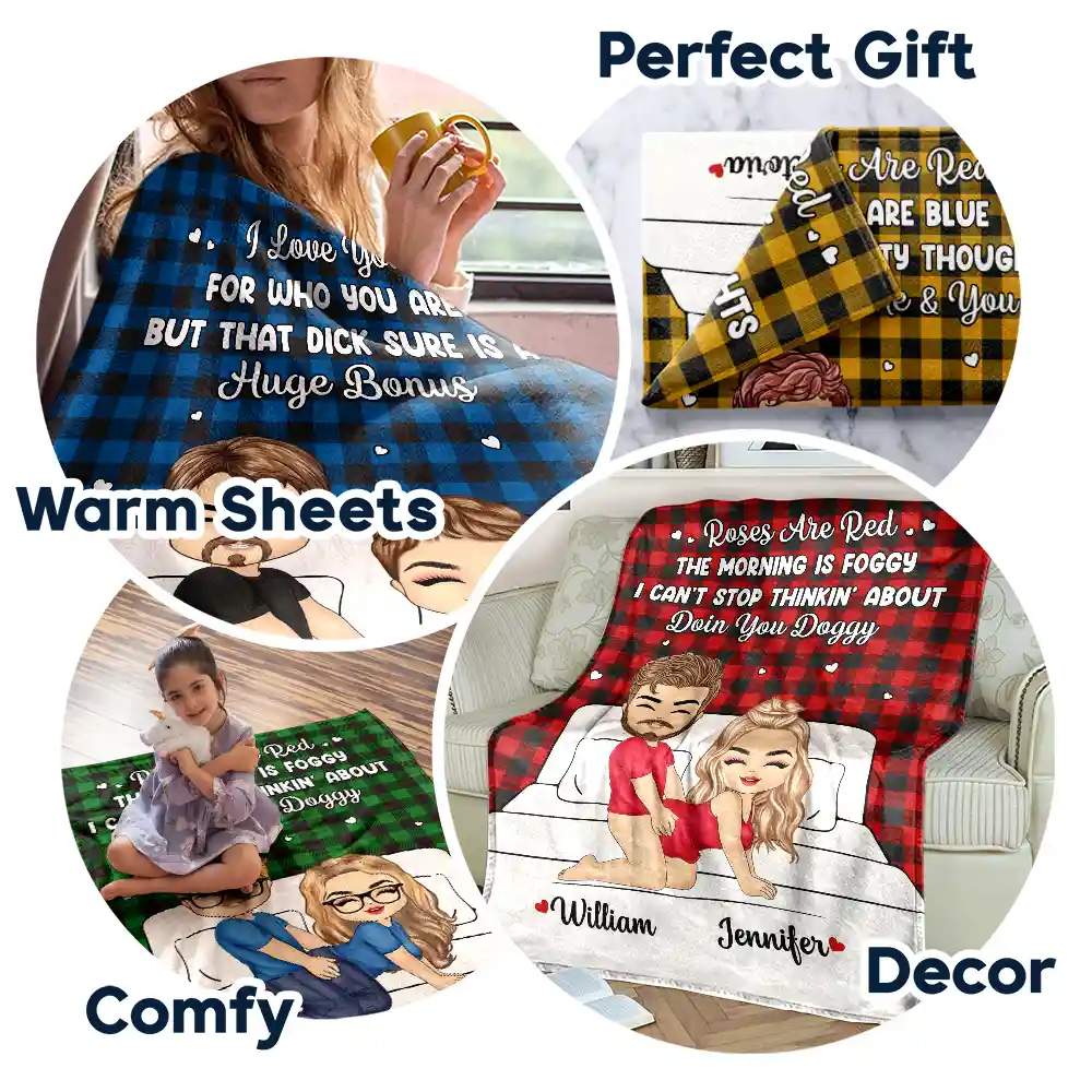 Roses Are Red The Morning Is Foggy - Personalized Fleece Blanket, Sherpa Blanket - Image 7