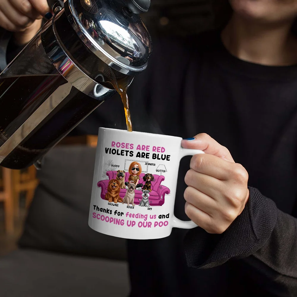 Roses Are Red Violets Are Blue Dog Lovers - Personalized Mug - Image 5