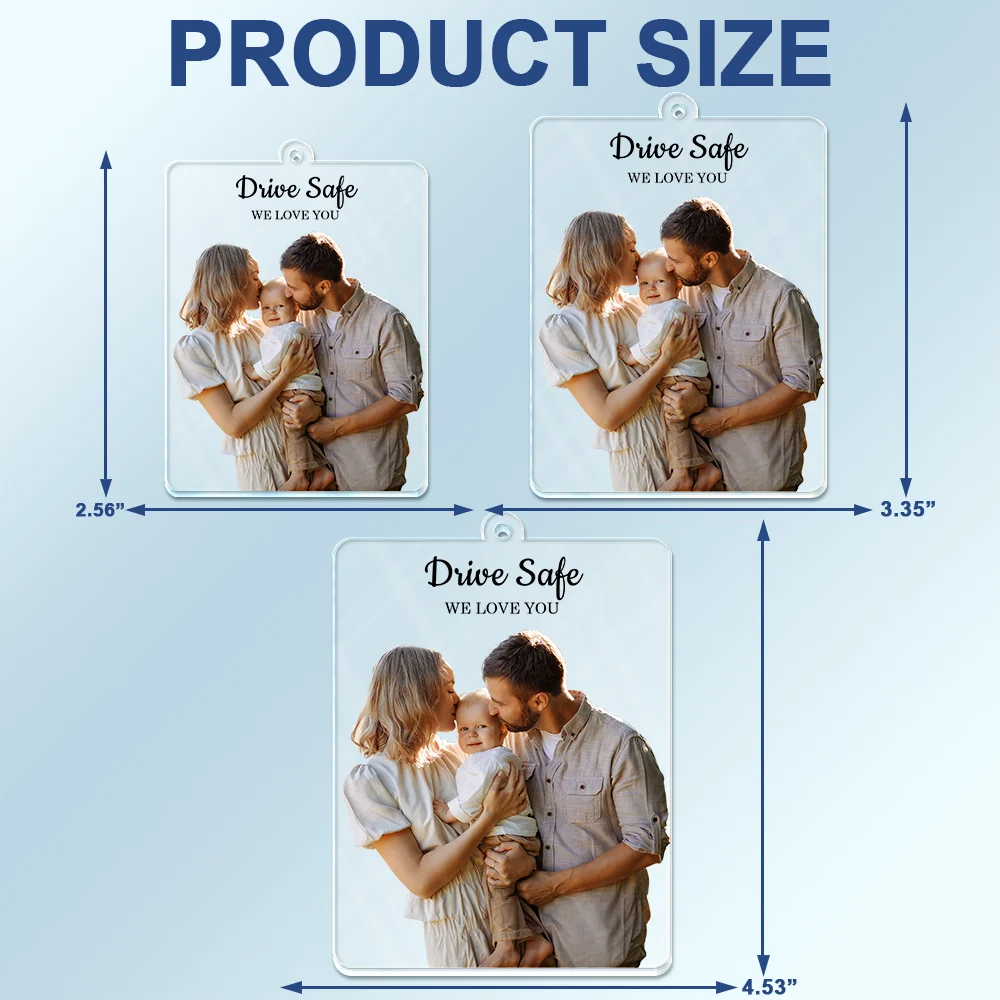 Safe Journey Love Message - Personalized Acrylic Car Hanger - Image 4
