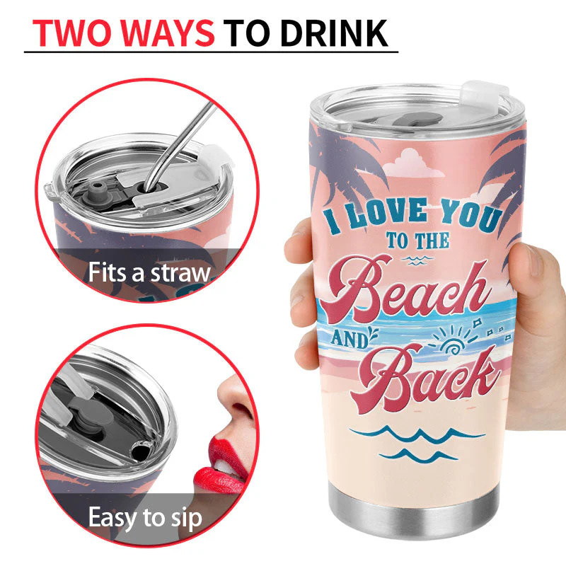 Salty Lil' Beaches Booze Bestie - Gift For Best Friend - Personalized Custom Tumbler - Image 4