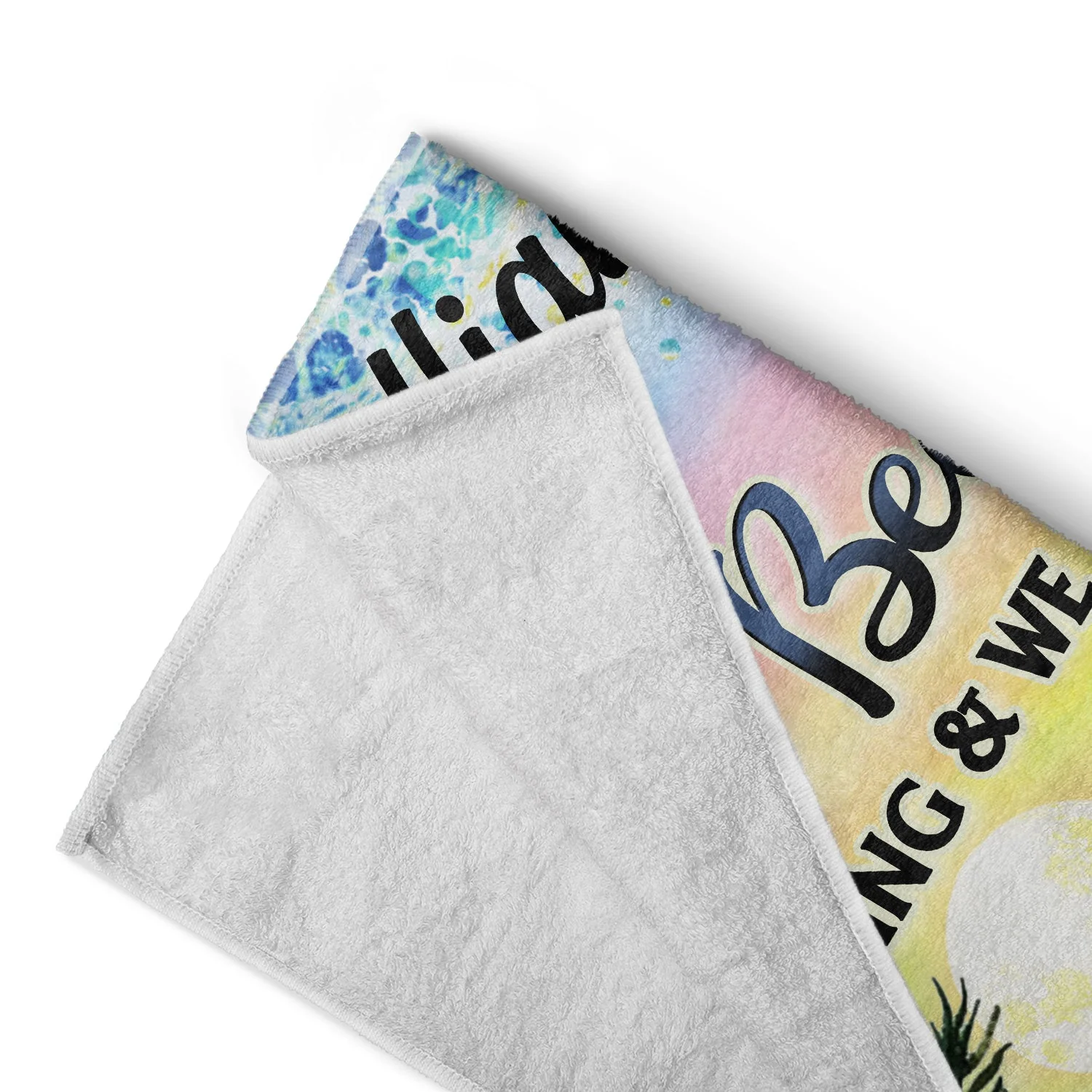 Sandy Toes And Salty Kisses Cartoon Beach Swimming Picnic Vacation Traveling - Birthday, Funny Gift For Her, Him, Dog Lovers, Cat Lovers - Personalized Custom Beach Towel - Image 4