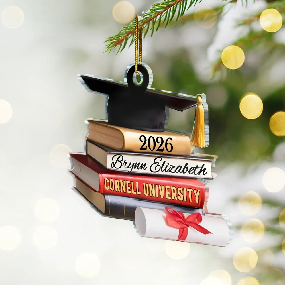 School Graduation - Personalized Custom Shaped Acrylic Ornament - Image 2
