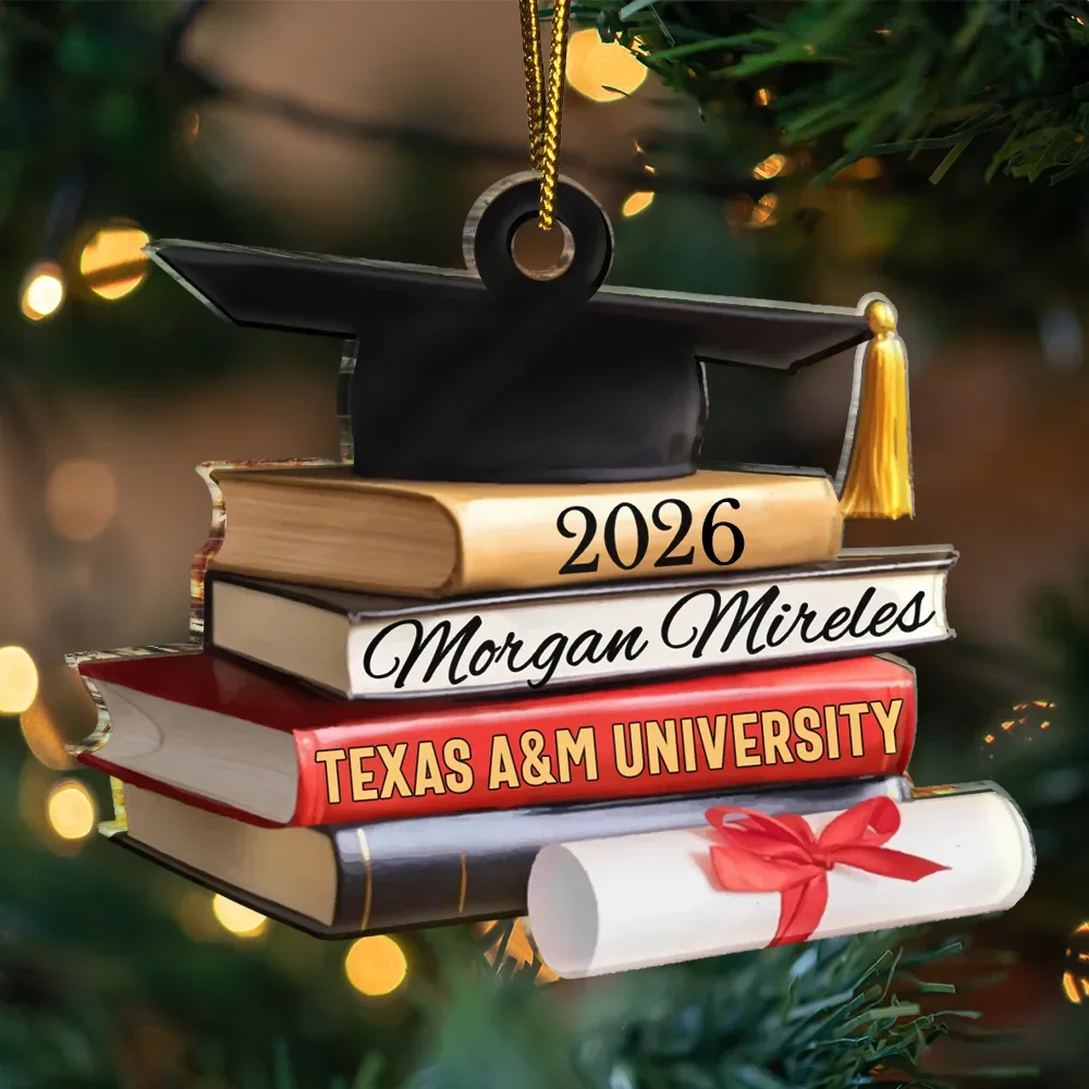 School Graduation - Personalized Custom Shaped Acrylic Ornament - Image 3