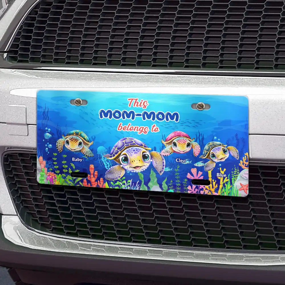 Sea Turtle Belongs To - Personalized License Plate - Image 3