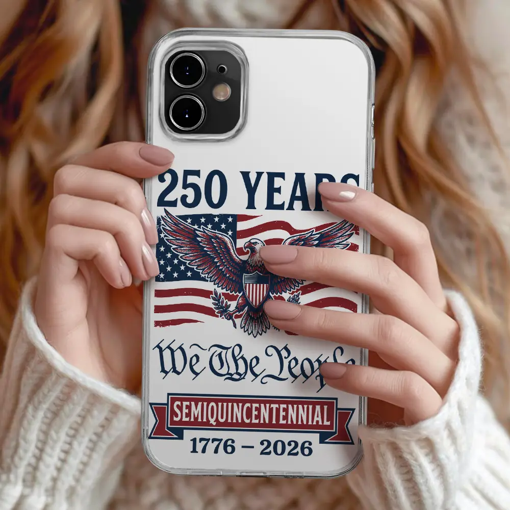Semiquincentennial Eagle 250th Anniversary We The People - Clear Phone Case - Image 3