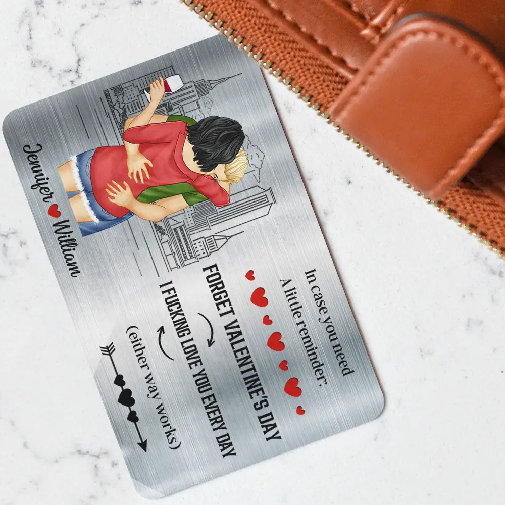 Sexy Couple You'll Find This Card In A Drawer - Personalized Aluminum Wallet Card - Image 3
