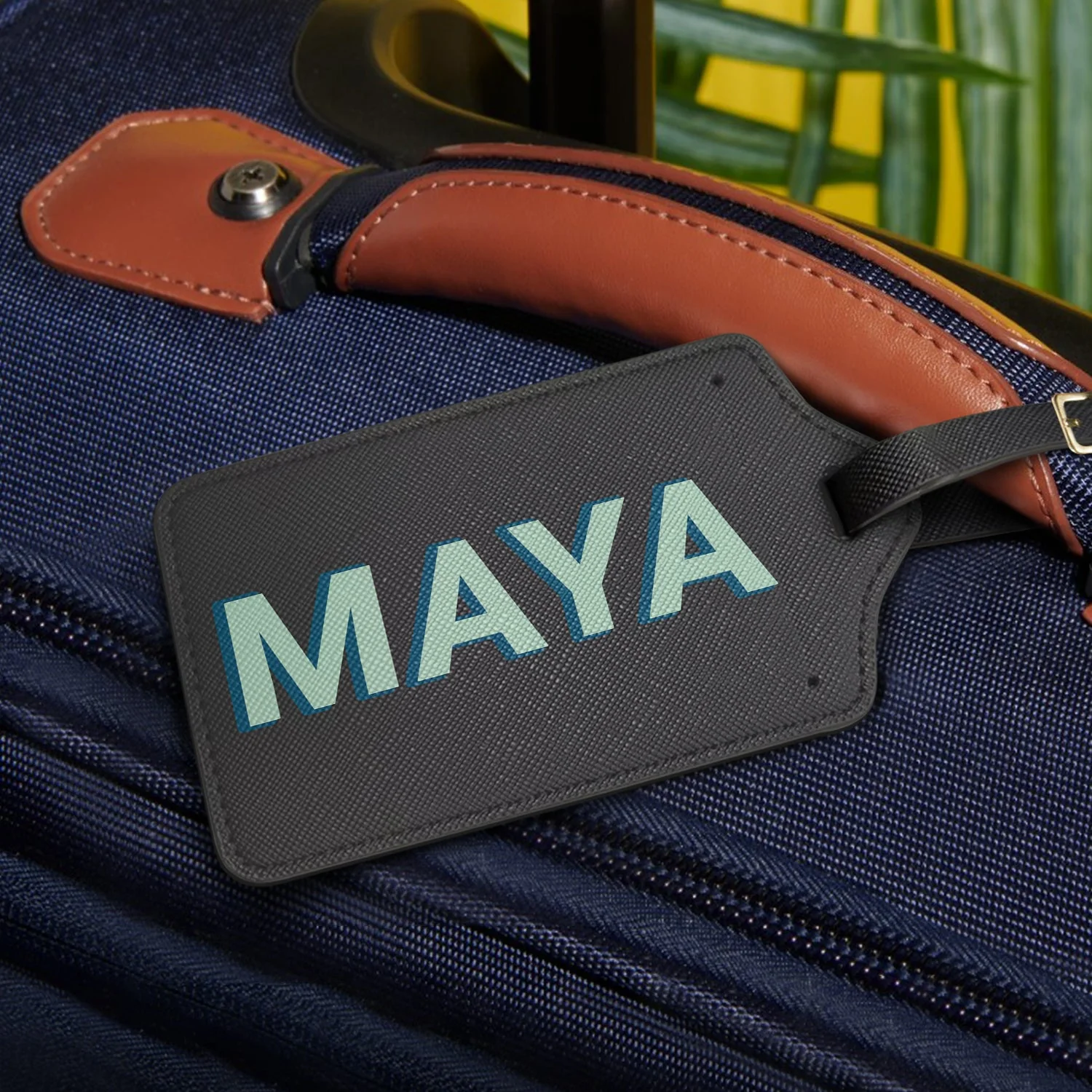 Shadow Monogram Name Tag - Gift For Traveling Lovers, Travelers - Personalized Luggage Tag - Image 2