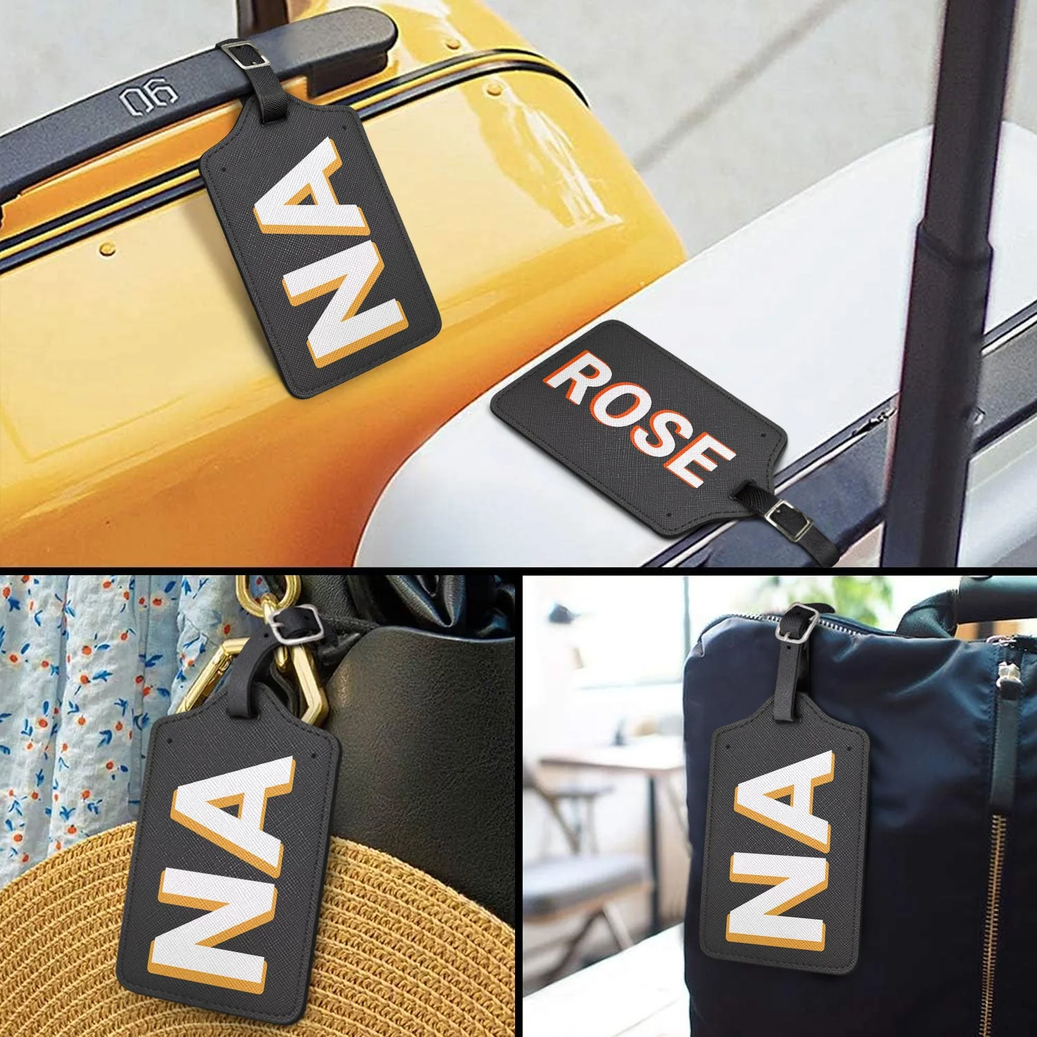 Shadow Monogram Name Tag - Gift For Traveling Lovers, Travelers - Personalized Luggage Tag - Image 3