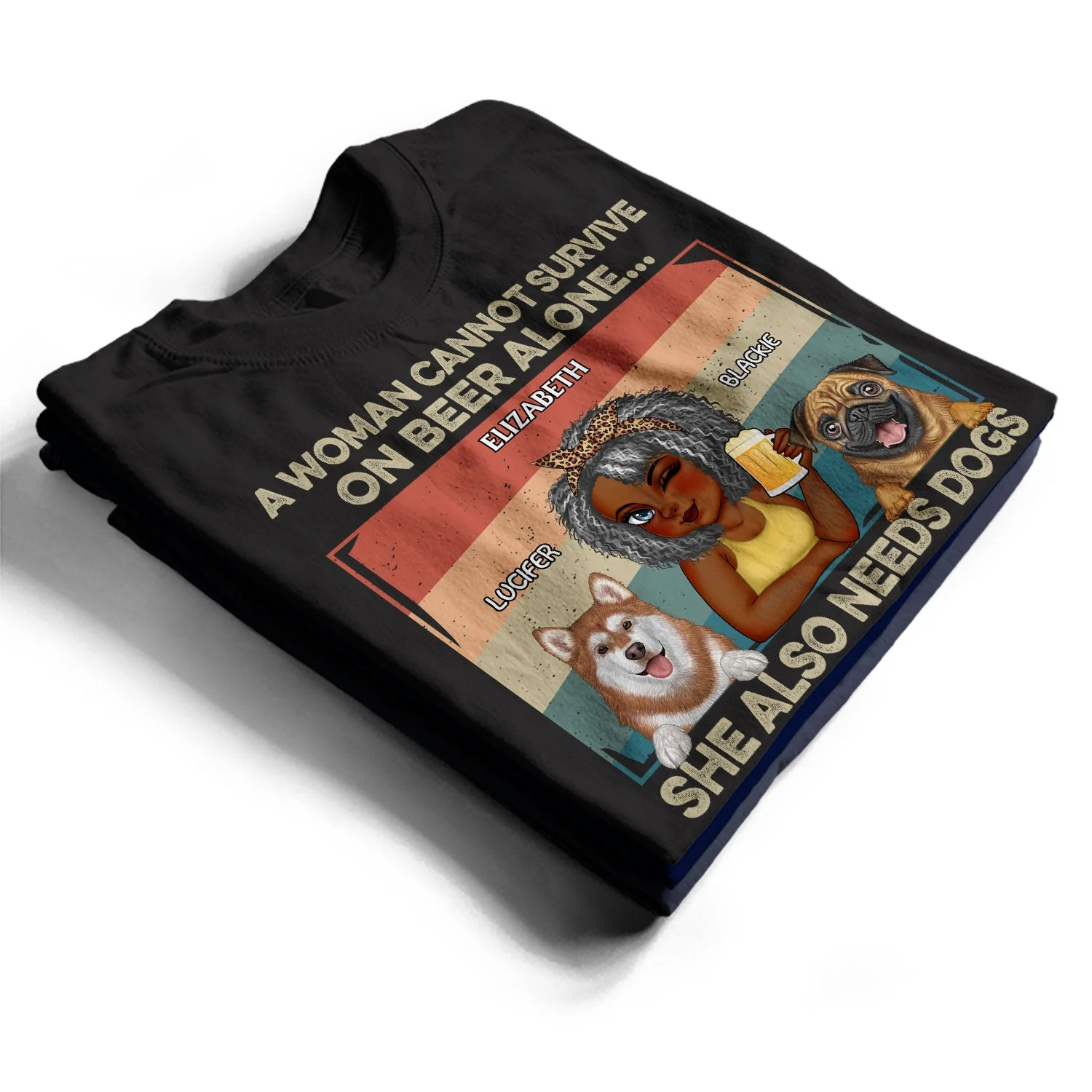 She Also Needs A Dog - Funny Gift For Dog Mom, Dog Lovers, Pet Lovers - Personalized T Shirt - Image 2