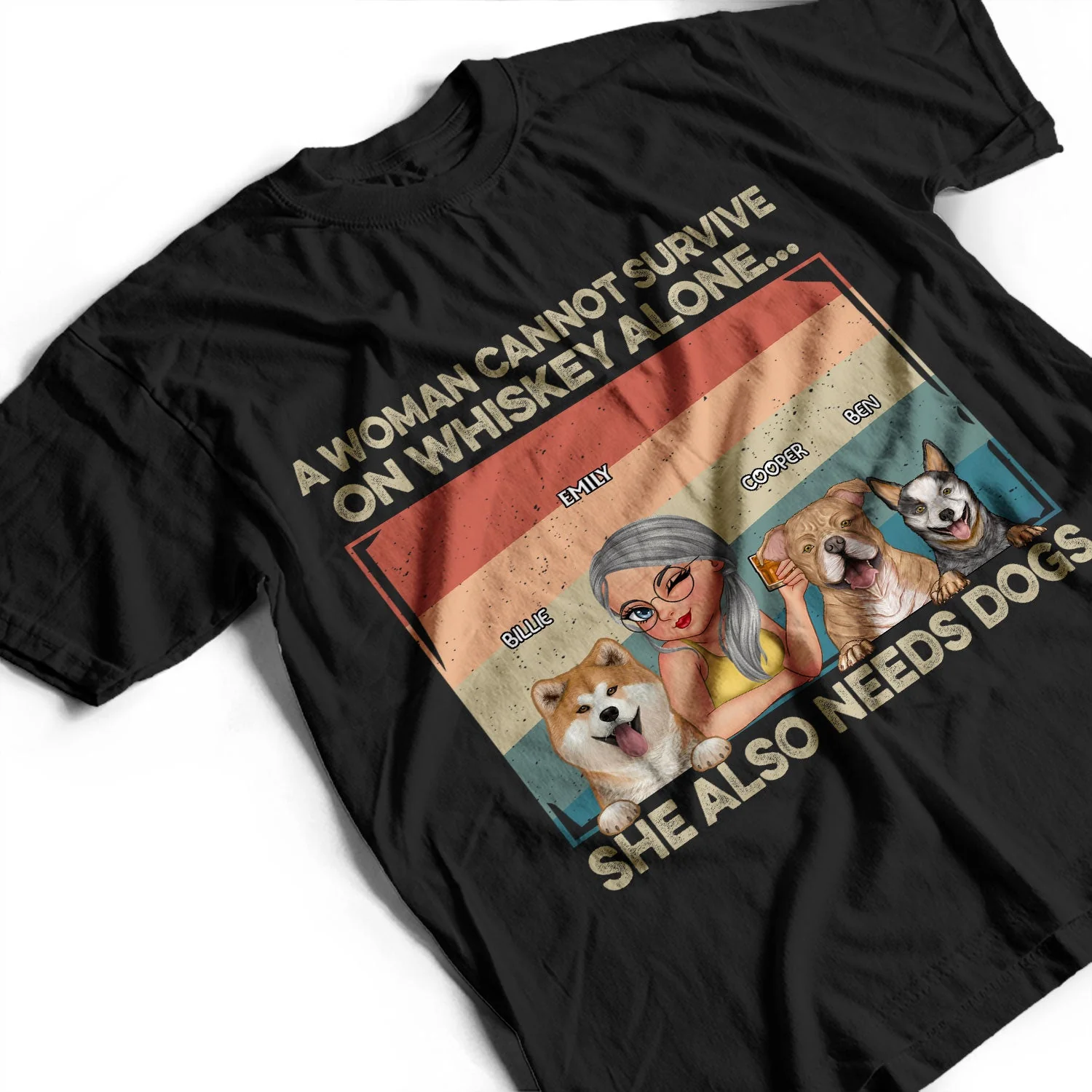 She Also Needs A Dog - Funny Gift For Dog Mom, Dog Lovers, Pet Lovers - Personalized T Shirt - Image 3