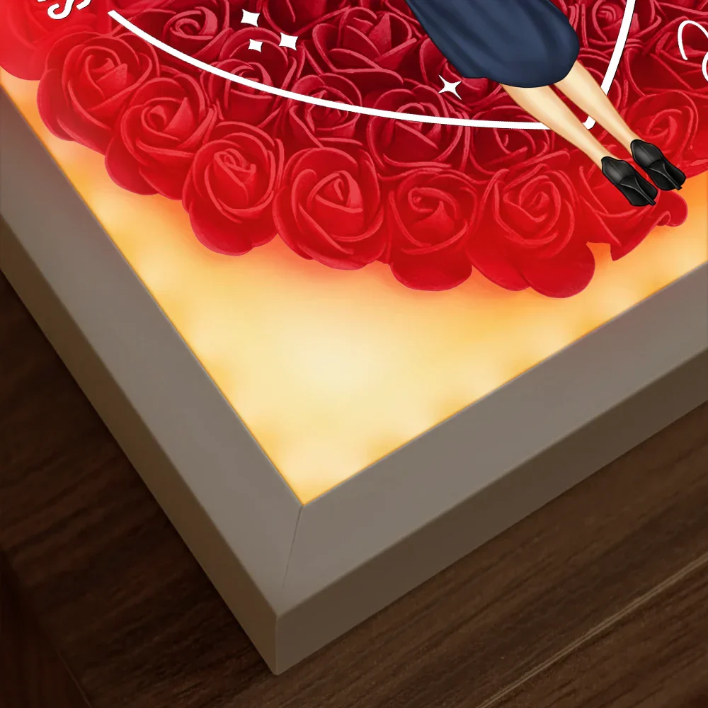 She Believed She Could Graduation Gift - Personalized LED Light Flower Shadow Box - Image 5
