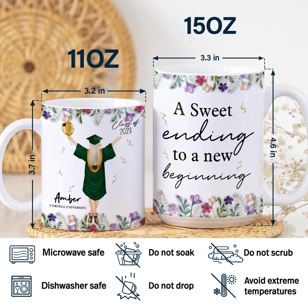 She Believed She Could So She Did - 3D Inflated Effect Printed Mug, Personalized White Edge-to-Edge Mug - Image 5