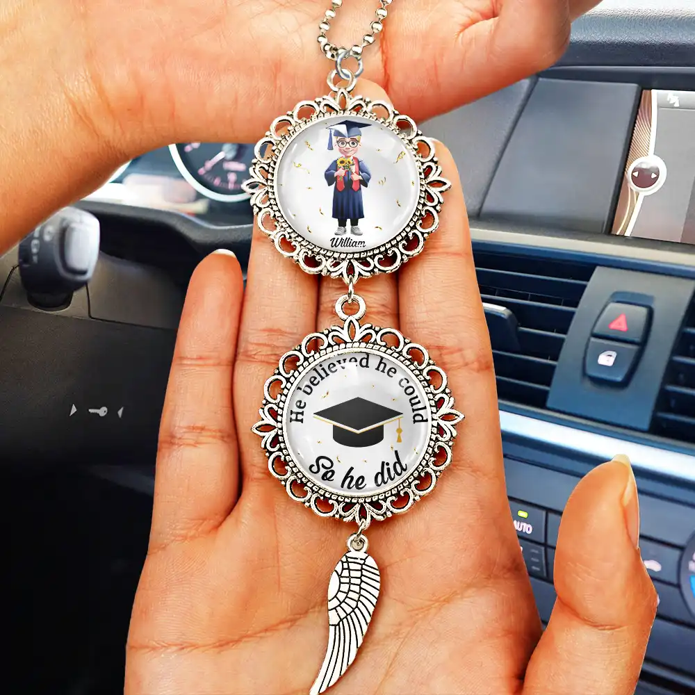 She Believed She Could So She Did - Personalized Pendant Charm - Image 2
