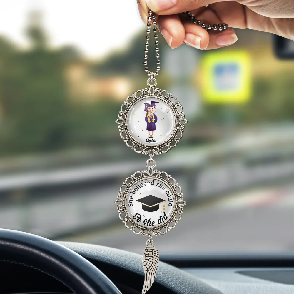 She Believed She Could So She Did - Personalized Pendant Charm - Image 3