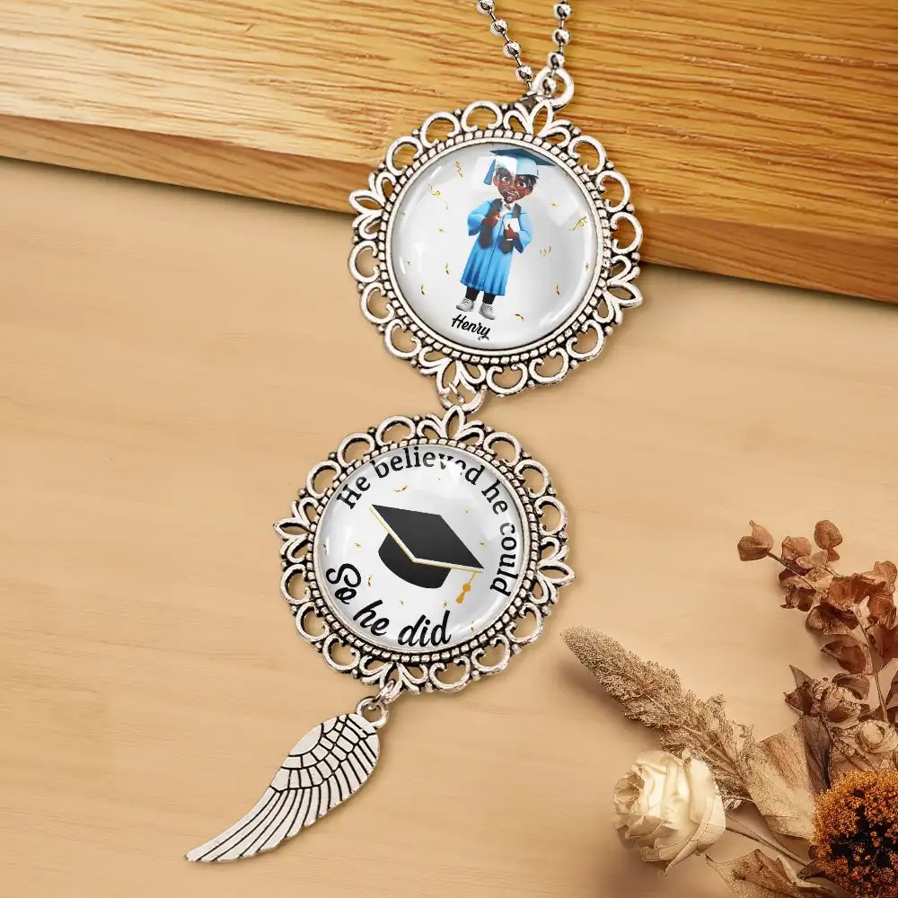 She Believed She Could So She Did - Personalized Pendant Charm - Image 4