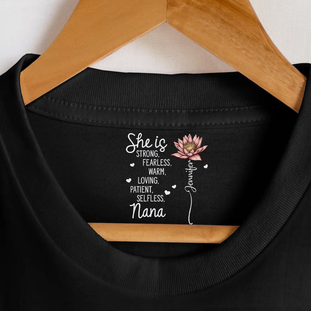 She Is Mom - Personalized T Shirt - Image 7