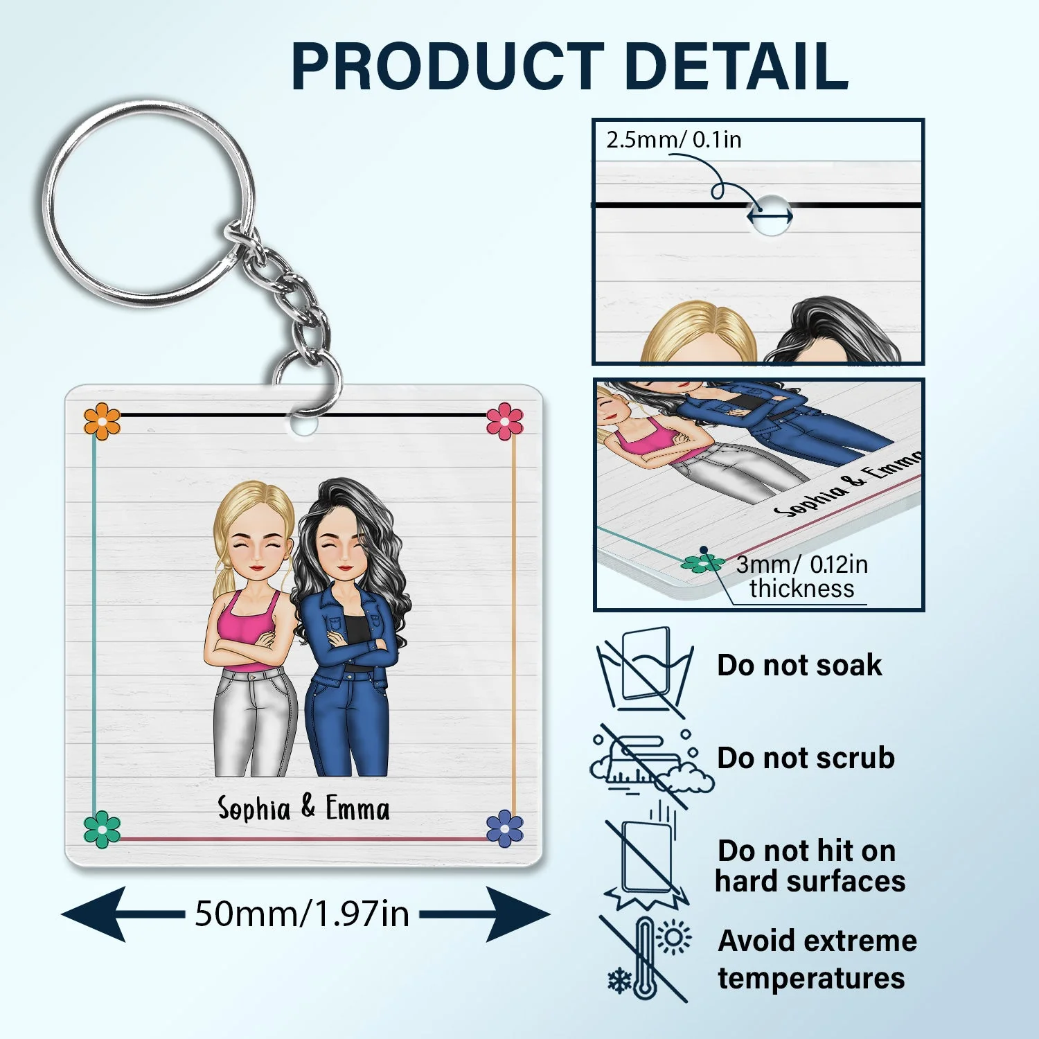 Sibling Congrats On Being My Brother - Gift For Sibling - Personalized Acrylic Keychain - Image 5