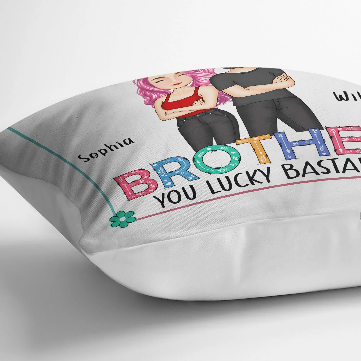 Sibling Congrats On Being My Brother - Gift For Sibling - Personalized Pillow - Image 3