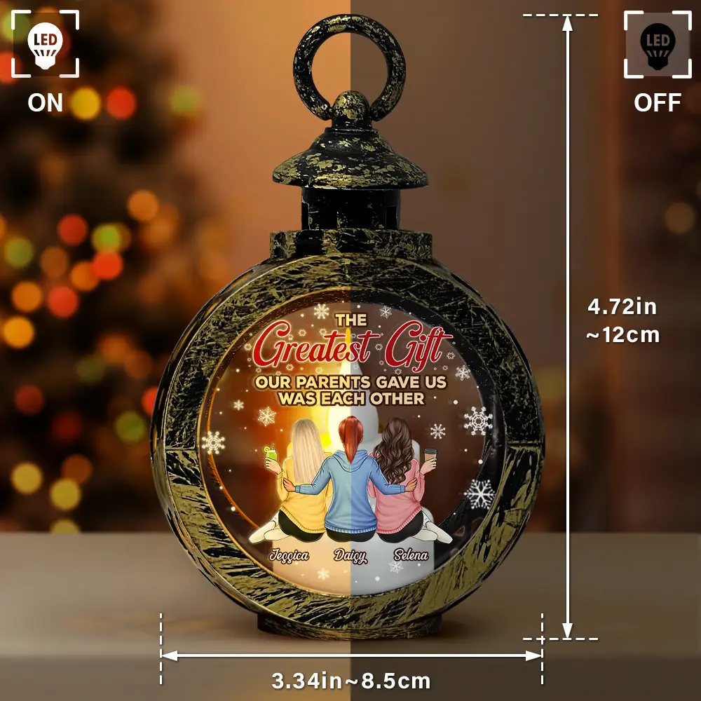 Sibling Cousin The Greatest Gift Our Parents Gave Us - Personalized Candlelight Lantern Ornament - Image 3
