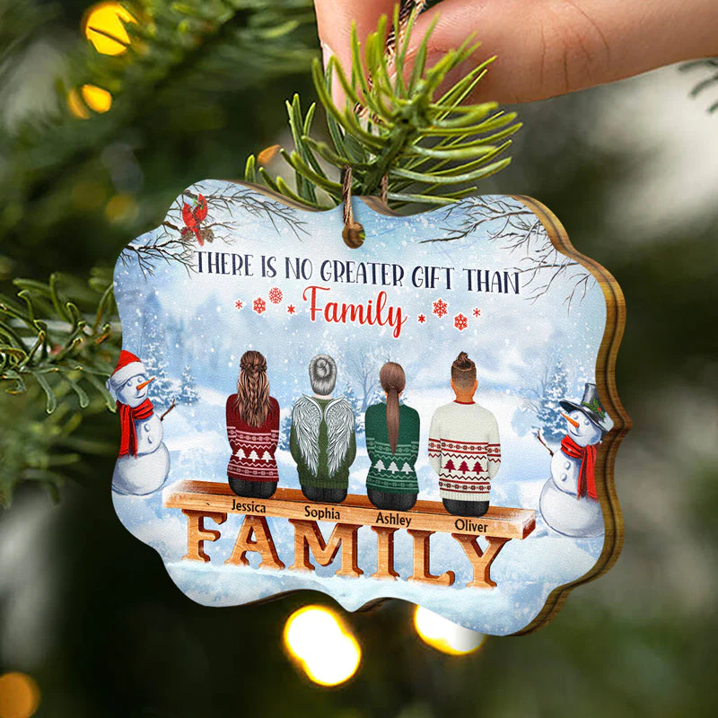 Side By Side Or Miles Apart Sisters And Brothers - Christmas Gift For Siblings And Family - Personalized Wooden Ornament - Image 2