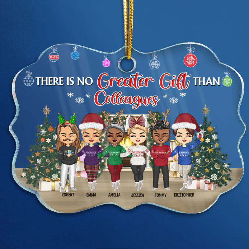 Side By Side Or Miles Apart Sisters And Brothers - Christmas Gift For Siblings - Personalized Custom Medallion Acrylic Ornament - Image 4
