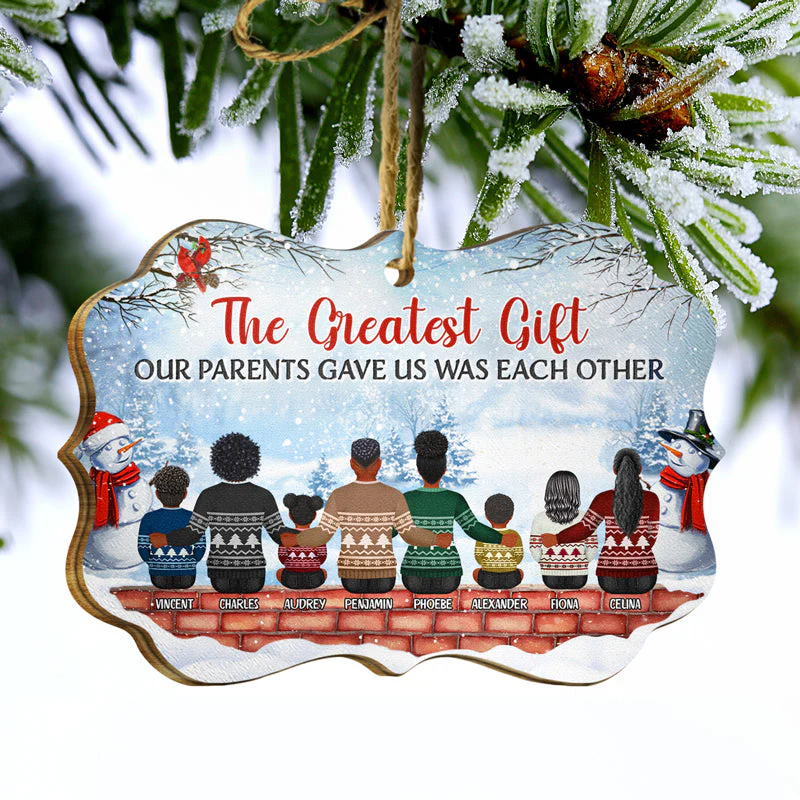 Side By Side Or Miles Apart Sisters Brothers Will Always Be Connected - Christmas Gift For Siblings - Personalized Wooden Ornament - Image 3
