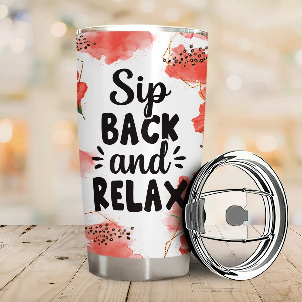 Sip Back And Relax - Personalized Tumbler - Image 2