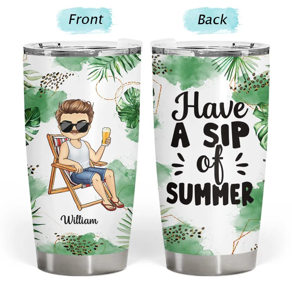 Sip Back And Relax - Personalized Tumbler - Image 3
