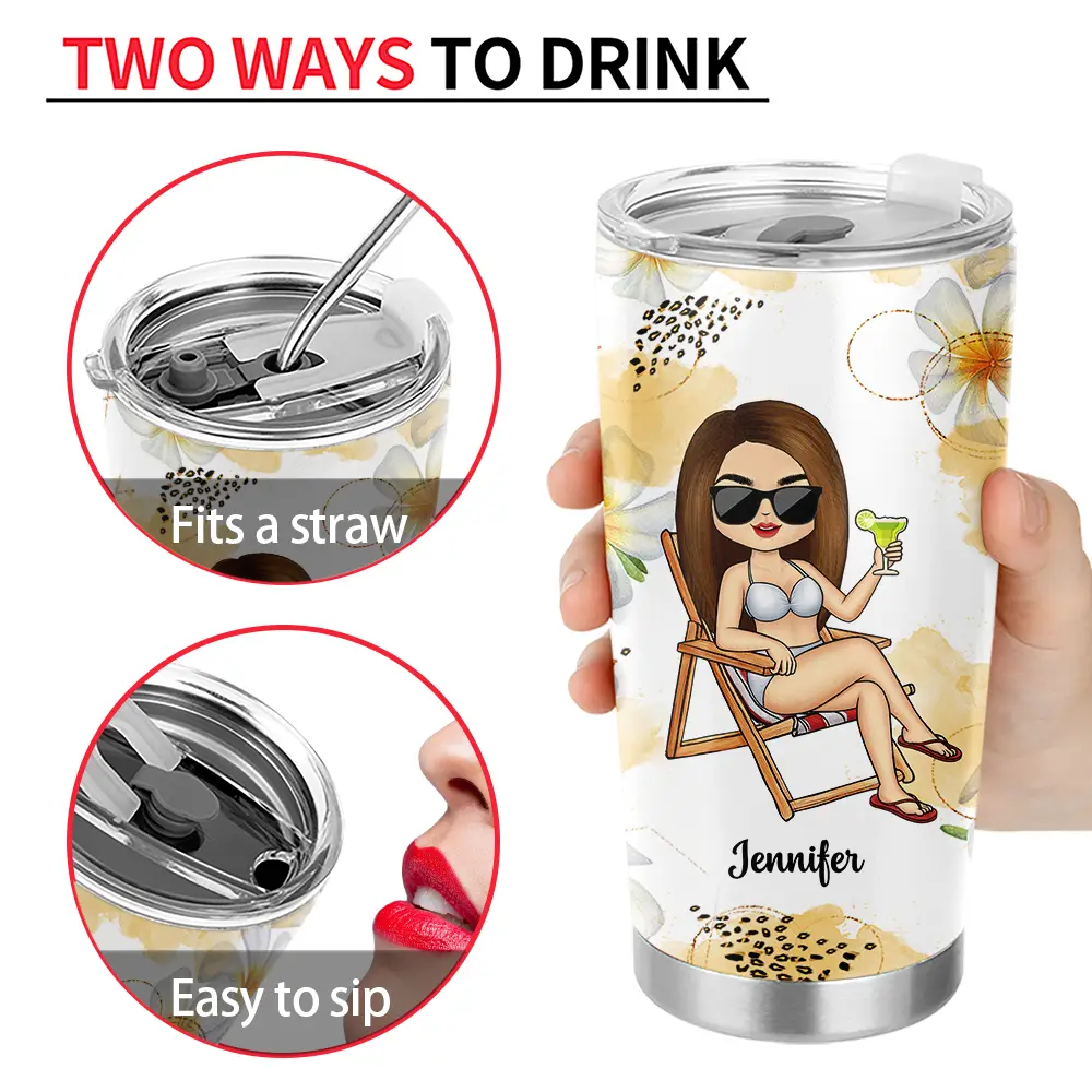 Sip Back And Relax - Personalized Tumbler - Image 4