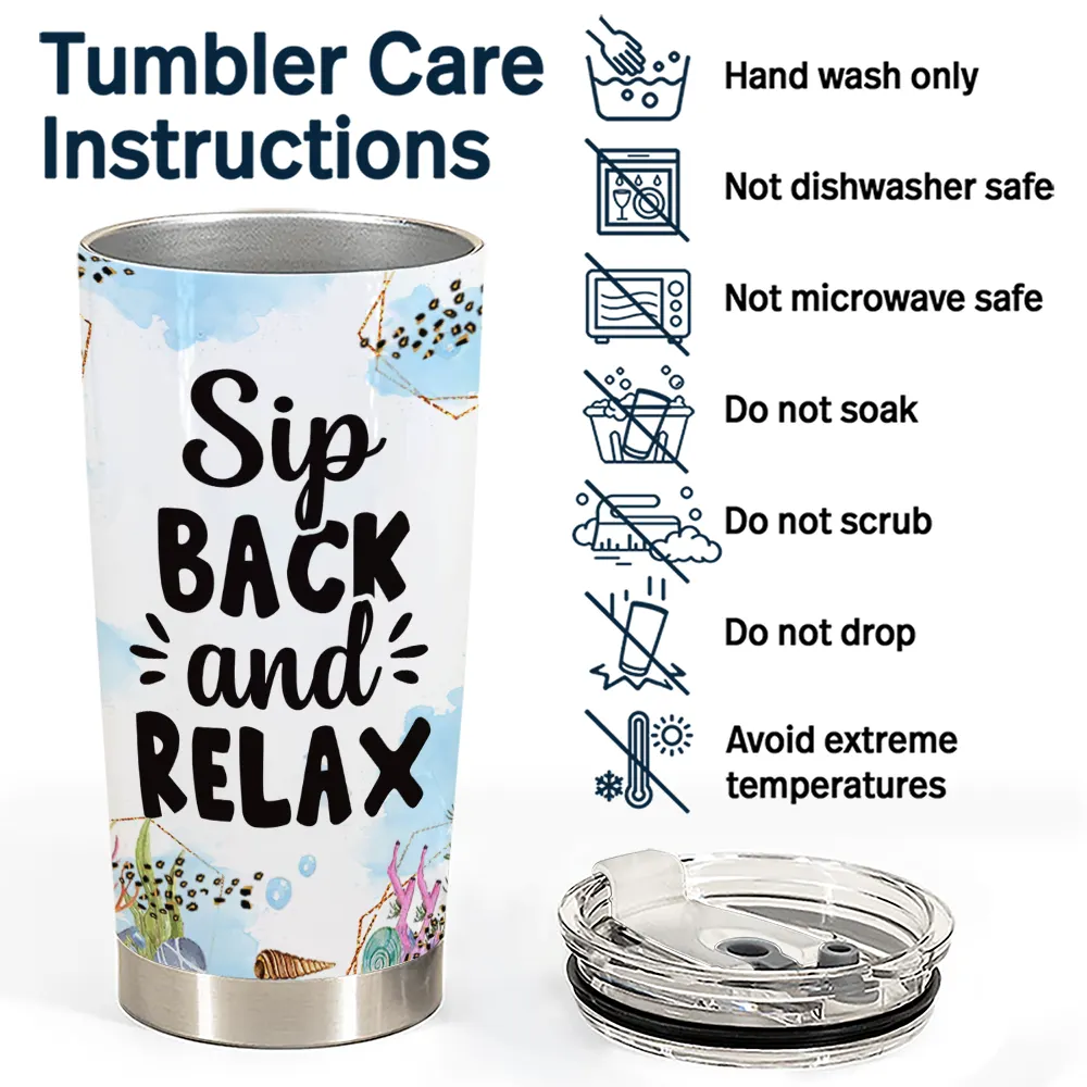 Sip Back And Relax - Personalized Tumbler - Image 5