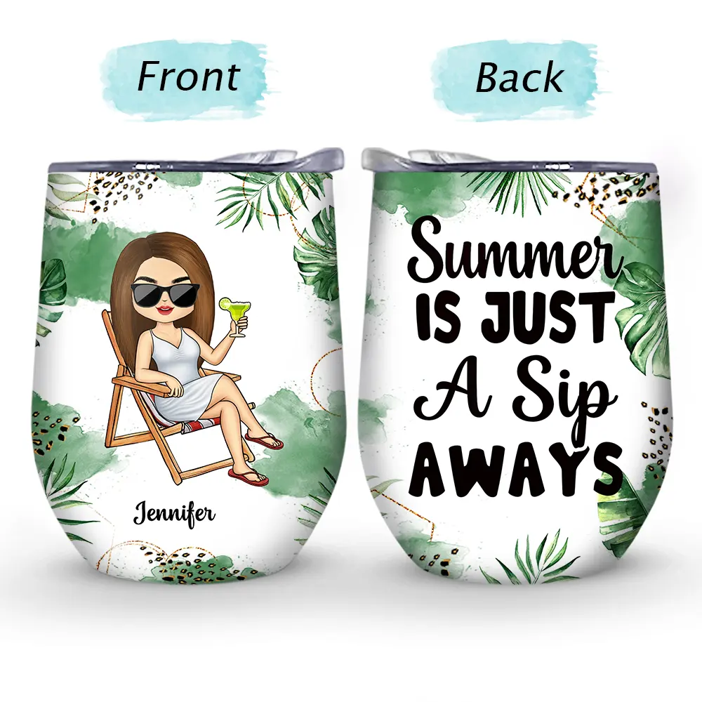 Sip Back And Relax - Personalized Wine Tumbler - Image 4