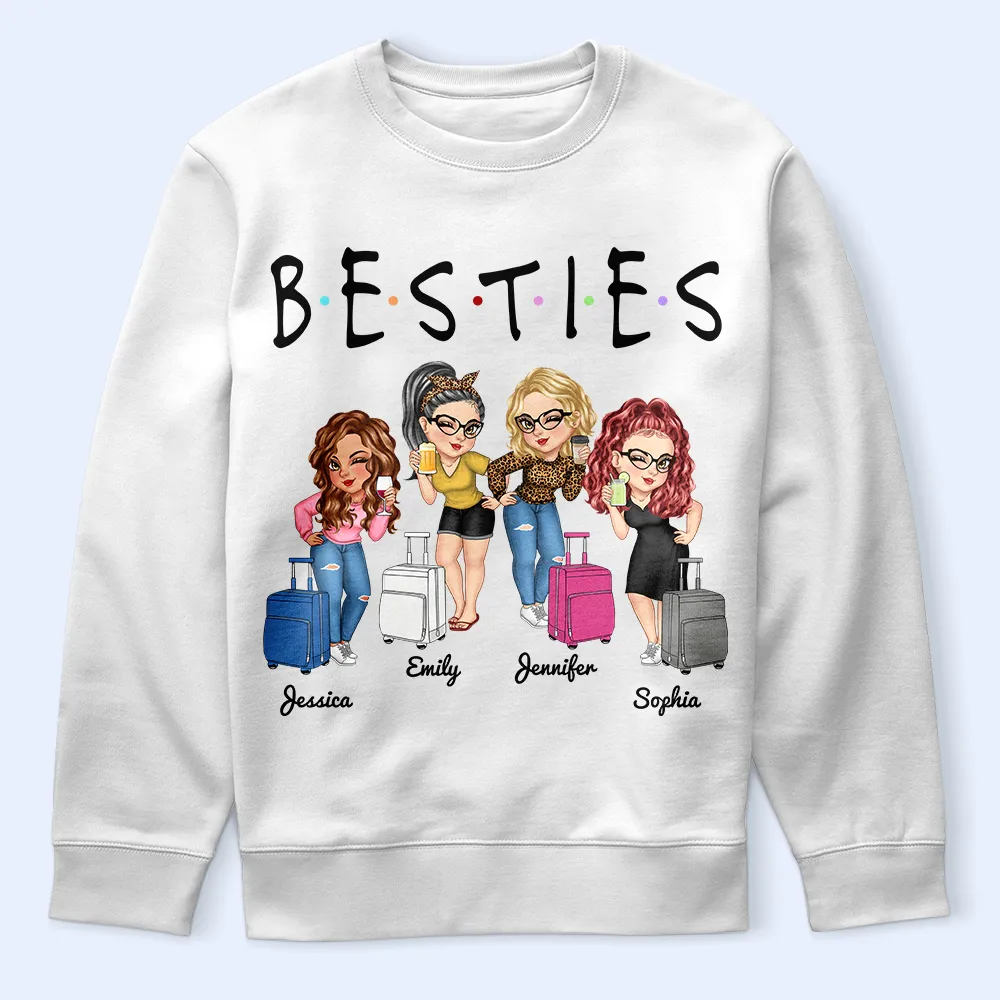 Sistas Besties Travel Together - Personalized T Shirt - Image 5