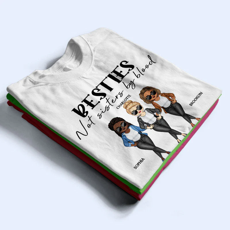 Sistas We Choose Best Friends - Bestie Sister Gift - Personalized Custom T Shirt - Image 3