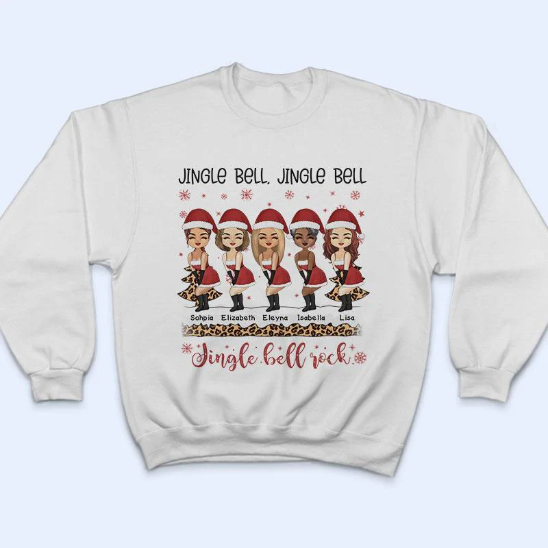 Sister Best Friends Jingle Bell - Christmas Gift For BFF - Personalized Custom T Shirt - Image 5