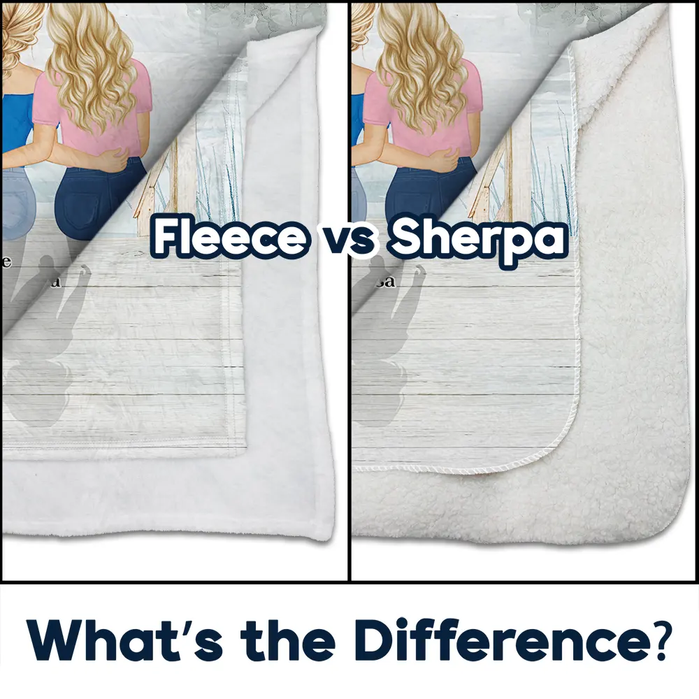 Sister Even When I'm Not Close By - Personalized Fleece Blanket, Sherpa Blanket - Image 4