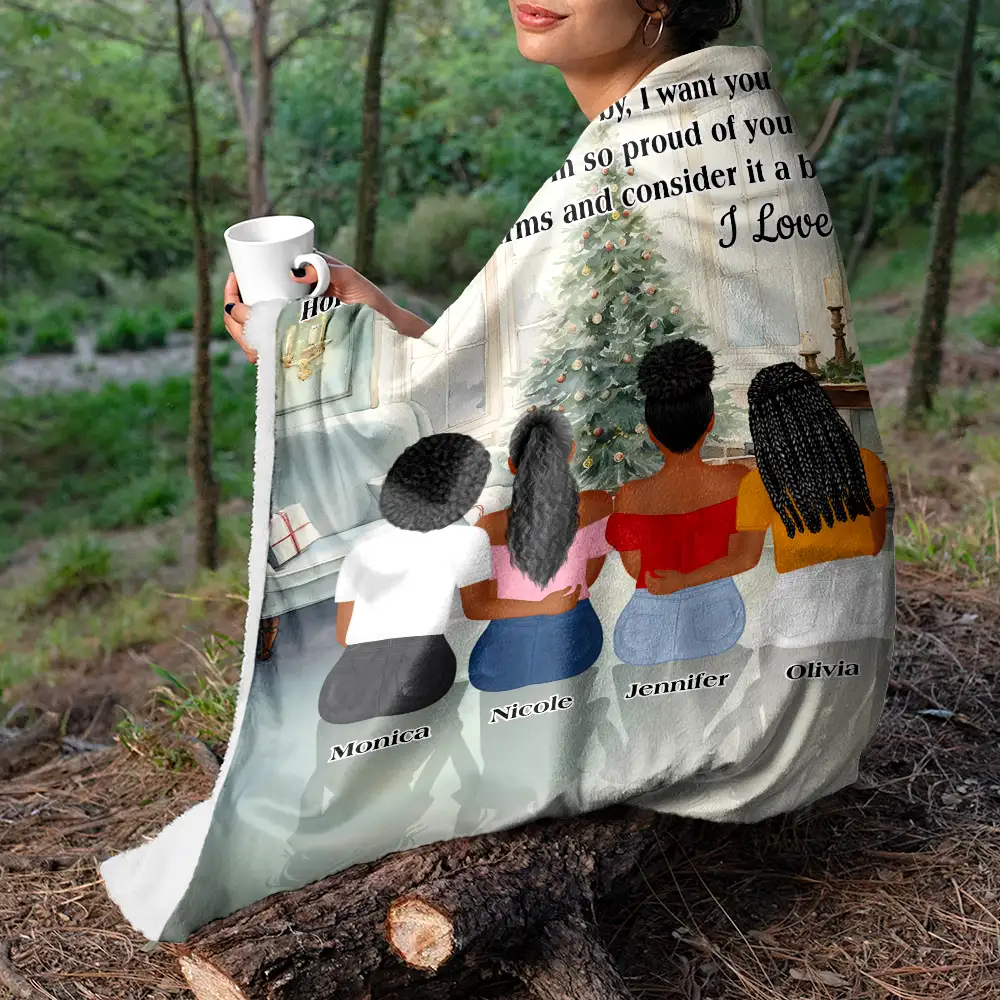 Sister Even When I'm Not Close By - Personalized Fleece Blanket, Sherpa Blanket - Image 5