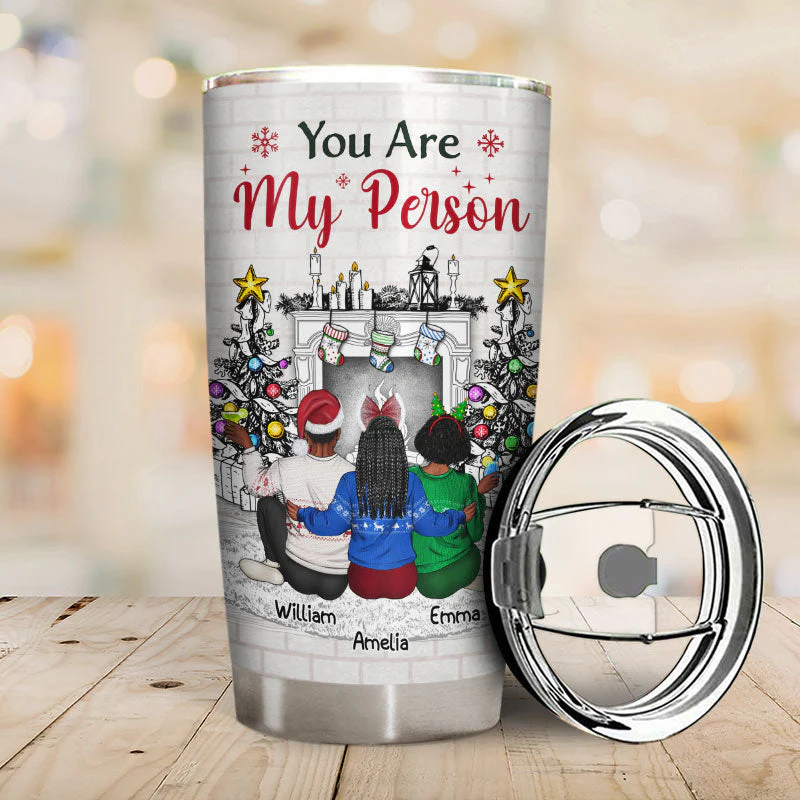 Sisters & Brothers Will Always Be Connected By Heart - Christmas Gift For Siblings And Best Friends - Personalized Custom Tumbler - Image 2